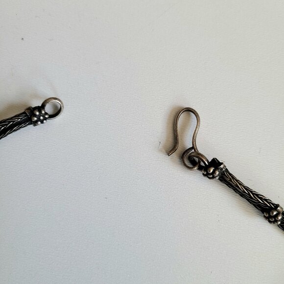 Middle Eastern oxidized silver color metal choker/necklace. - Picture 6 of 9